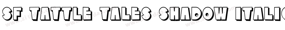 SF Tattle Tales Shadow Italic字体转换